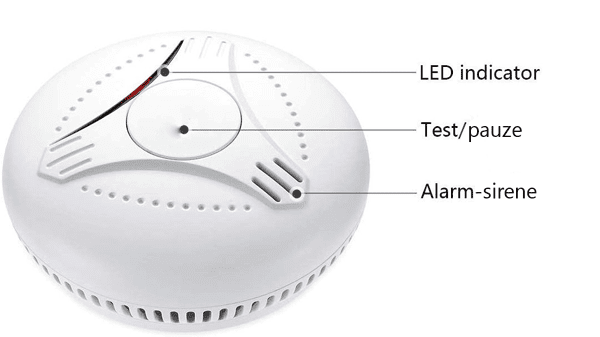 bediening knoppen rookmelder