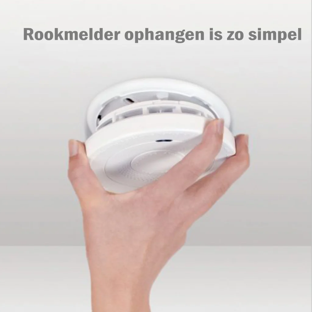 Rookmelder verlicht en ophangen is zo simpel dat scheel een boete